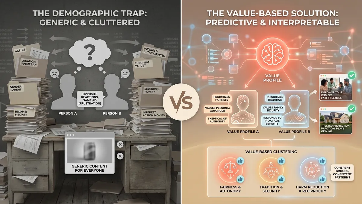 Comparison of demographic profile versus value profile