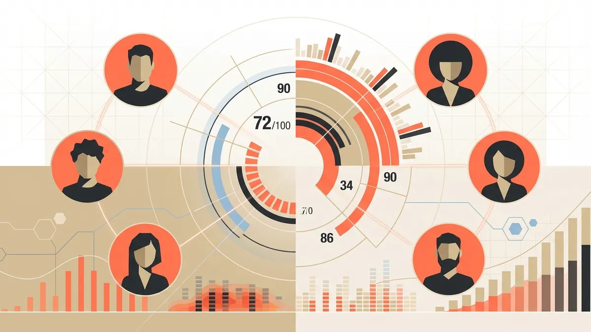 Coinbase Everything is Fine video ad evaluation showing segment-level score breakdown